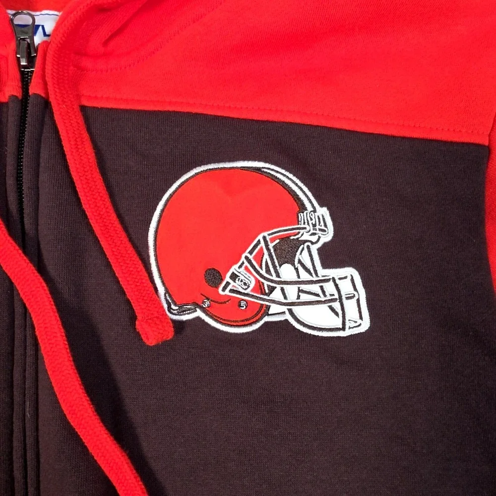 Starter Cleveland Browns Hoodie Mens XL Full Zip Sweatshirt NFL AFC Embroidered
